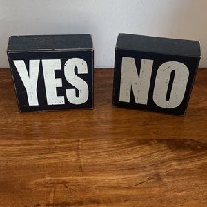 Bundle of 2 wooden Signs. Double Sided.